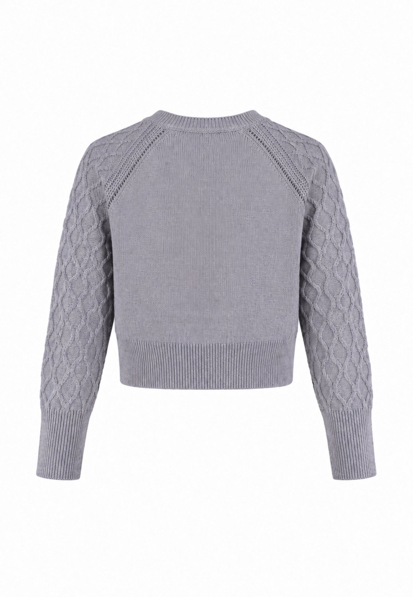 Roy Roger's magliONE GRIGIO CROP CON TRECCIE 3D Bambini e ragazzi RH157/00.GRIG_