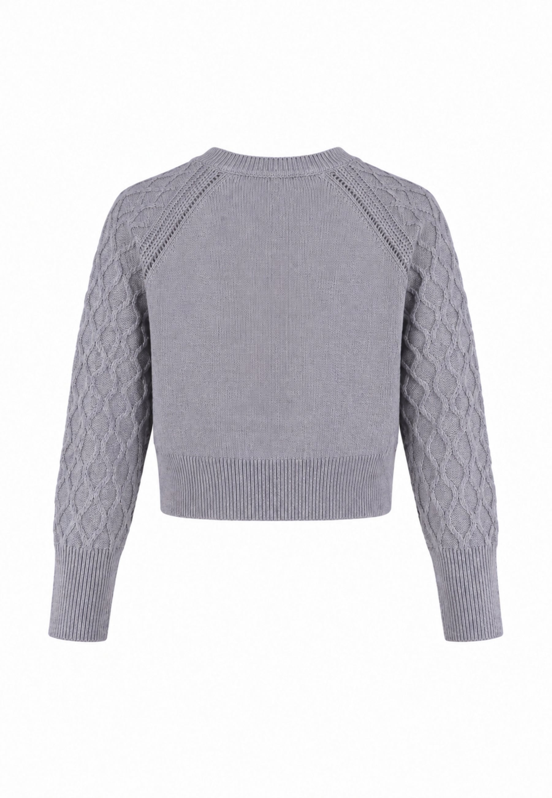 Roy Roger's magliONE GRIGIO CROP CON TRECCIE 3D Bambini e ragazzi RH157/00.GRIG_