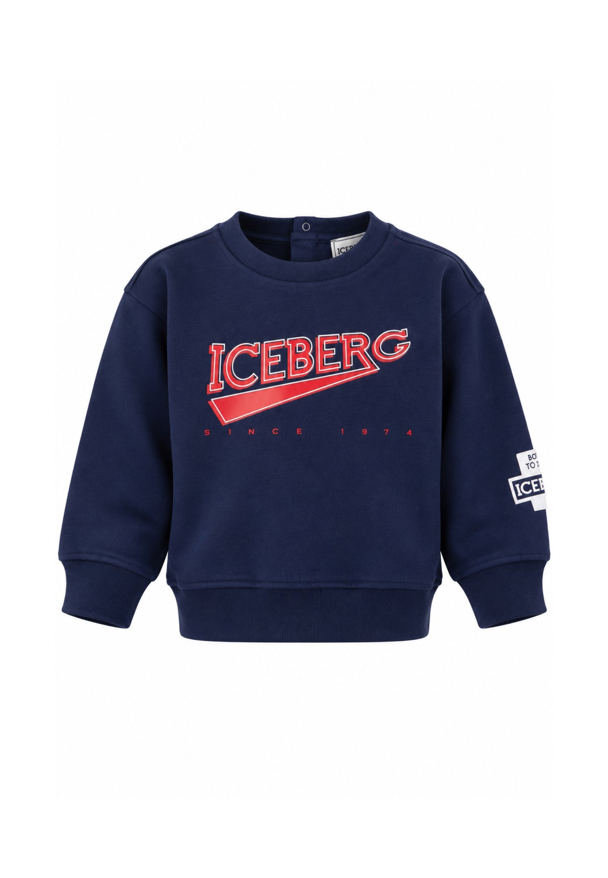 ICEBERGS FELPA BLU CON LOGO CENTRALE Bambini e ragazzi MFICE7330B.BLU_