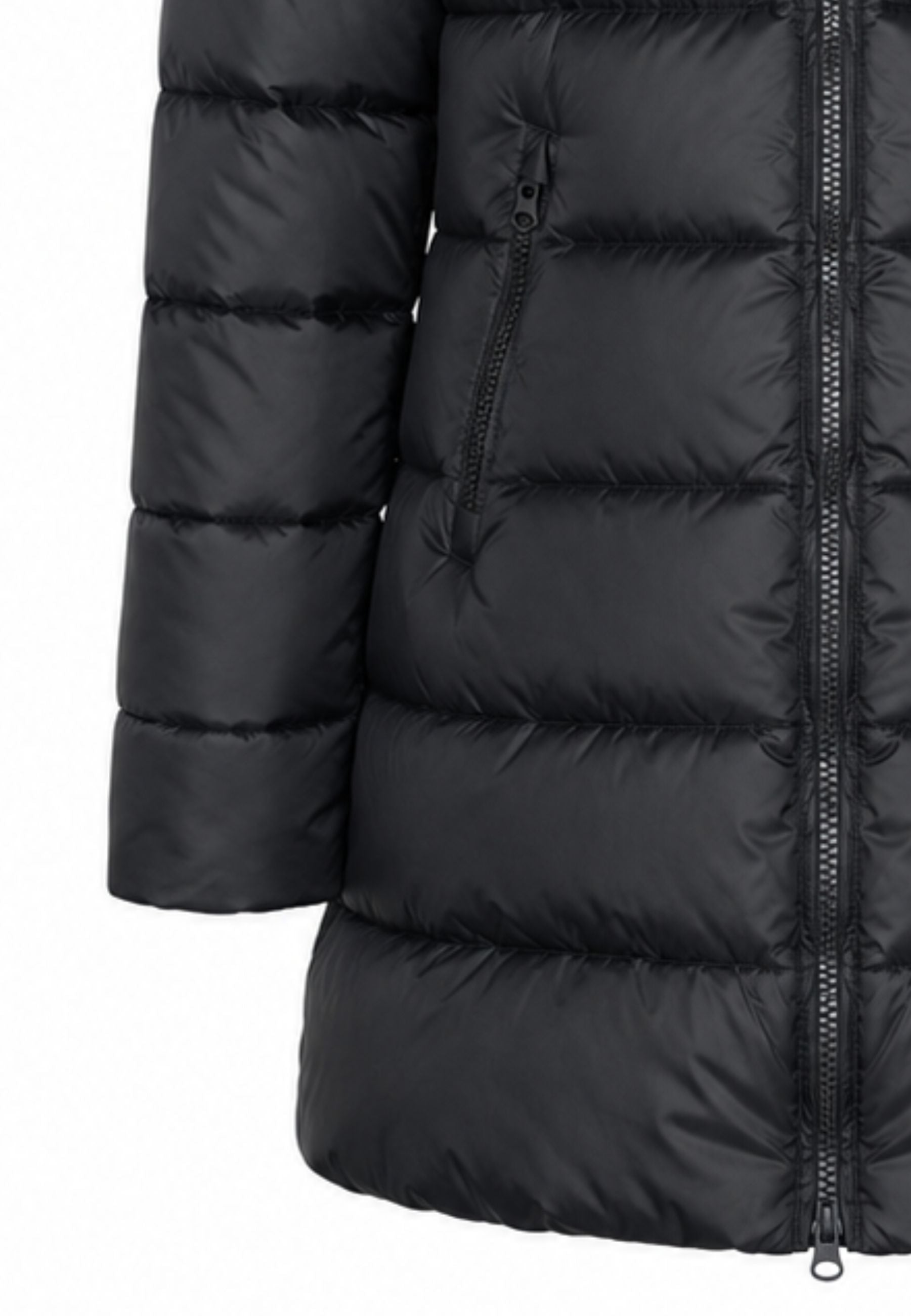 Bomboogie GIUBBOTTO Nero TRAPUNTATO CON CAPPUCCIO E PELLICCIA NATURALE Bambine e ragazze CG 363V T DLC6.NE_