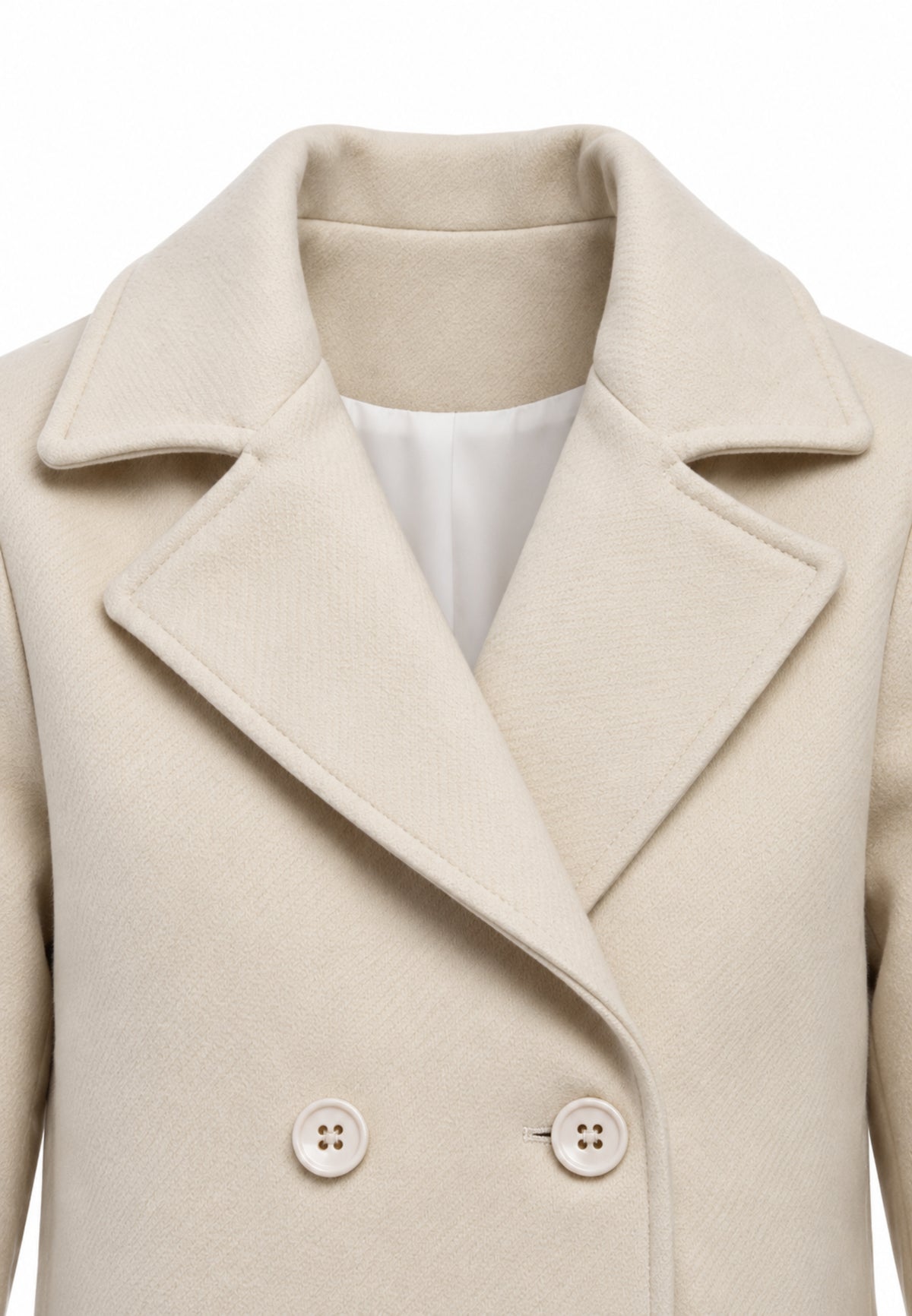 Kocca cappotto panna con bottoni linea dritta Bambine e ragazze yolando.panna_