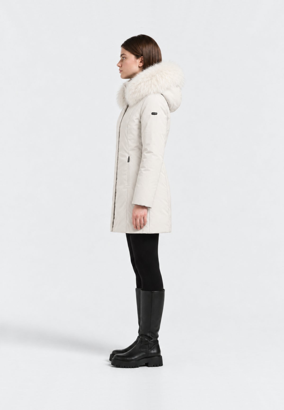 REFRIGIWEAR GIUBBOTTO AVORIO CON PELLICCIA NEL CAPPUCCIO Donna LADY TECH/1 FUR JACKET.AVORI_