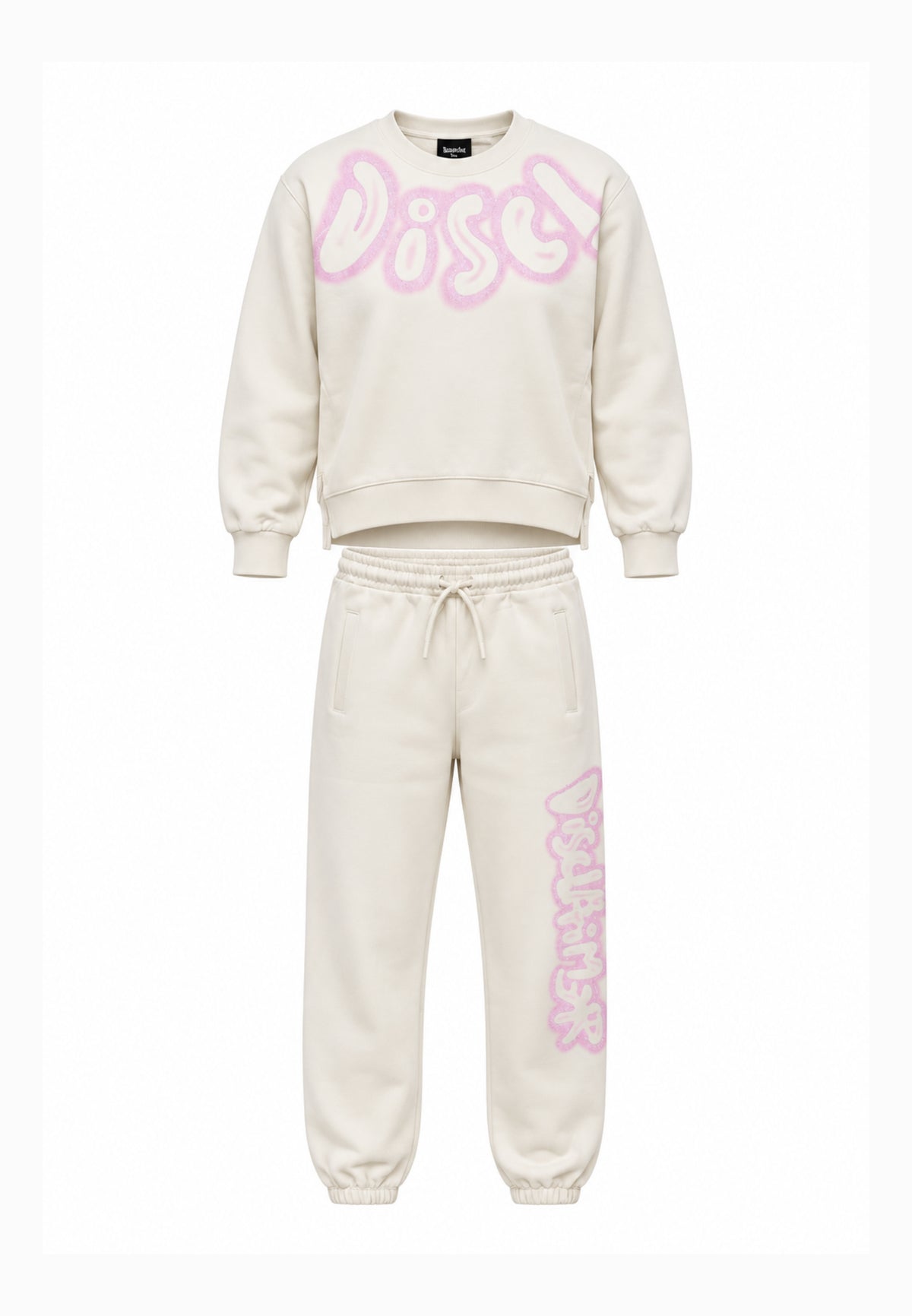 Disclaimer TUTA PANNA CON LOGO GRAFFITI ROSA Bambine e ragazze 26IDK59215.PANNA_