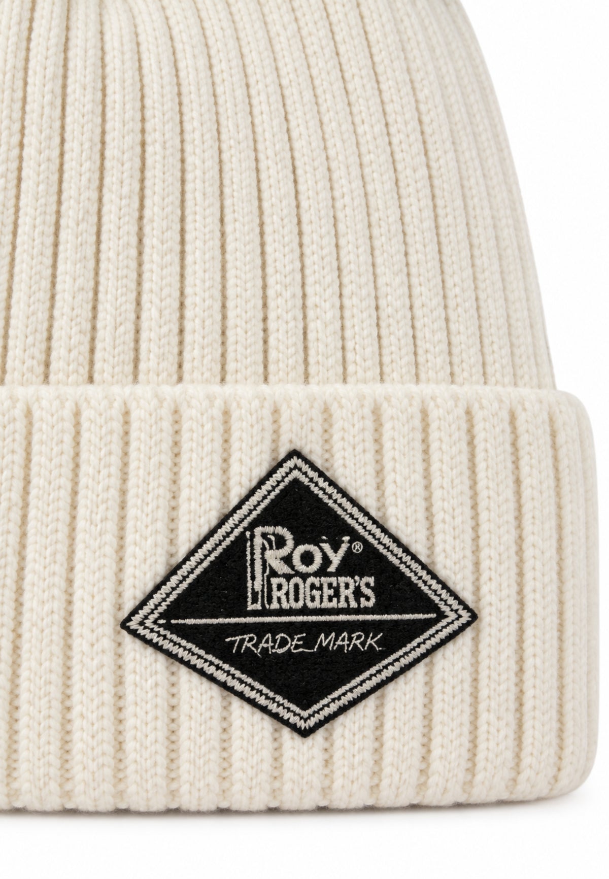 Roy Roger's CAPPELLO PANNA IN MAGLIA CON LOGO PATCH Bambini e ragazzi RX397/00.PANNA_