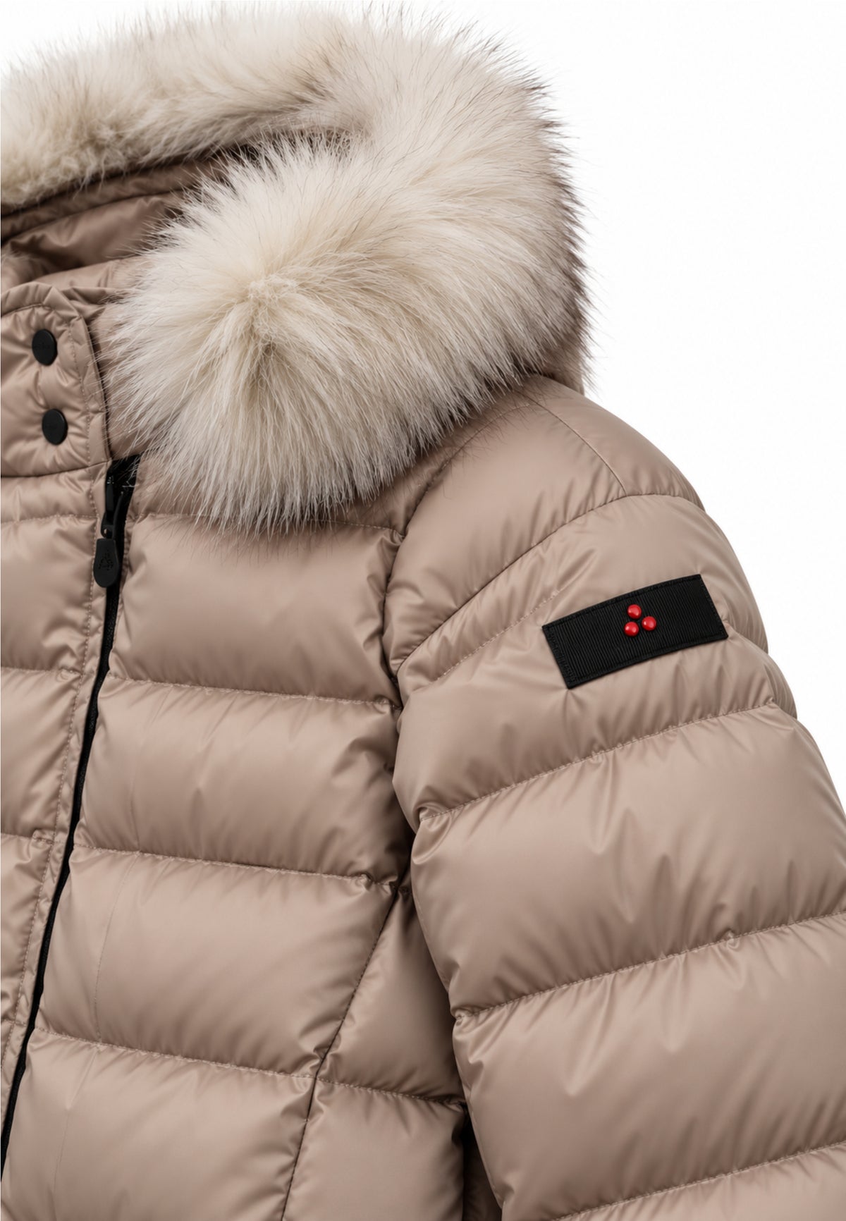 Peuterey GIUBBOTTO BEIGE TRAPUNTATO CON DETTAGLIO PELLICCIA Bambine e ragazze TURMALET MQN 05 FOX FUR KID.BEIGE_