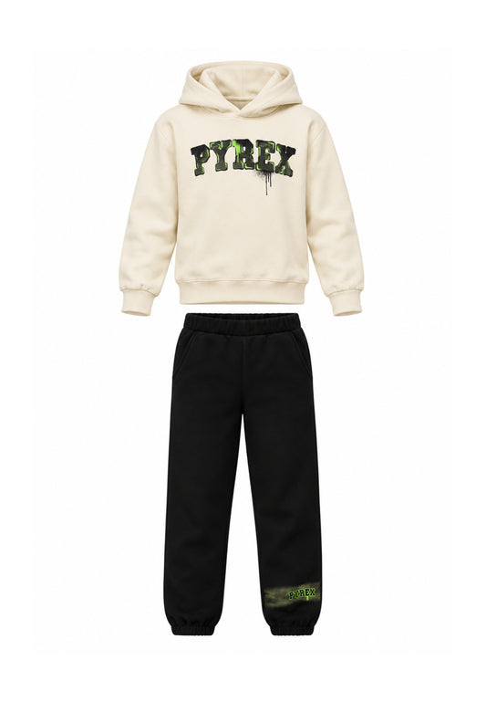 Pyrex COMPLETO PANNA CON FELPA CON CAPPUCCIO Bambini e ragazzi 26IPK46224.PANNA_
