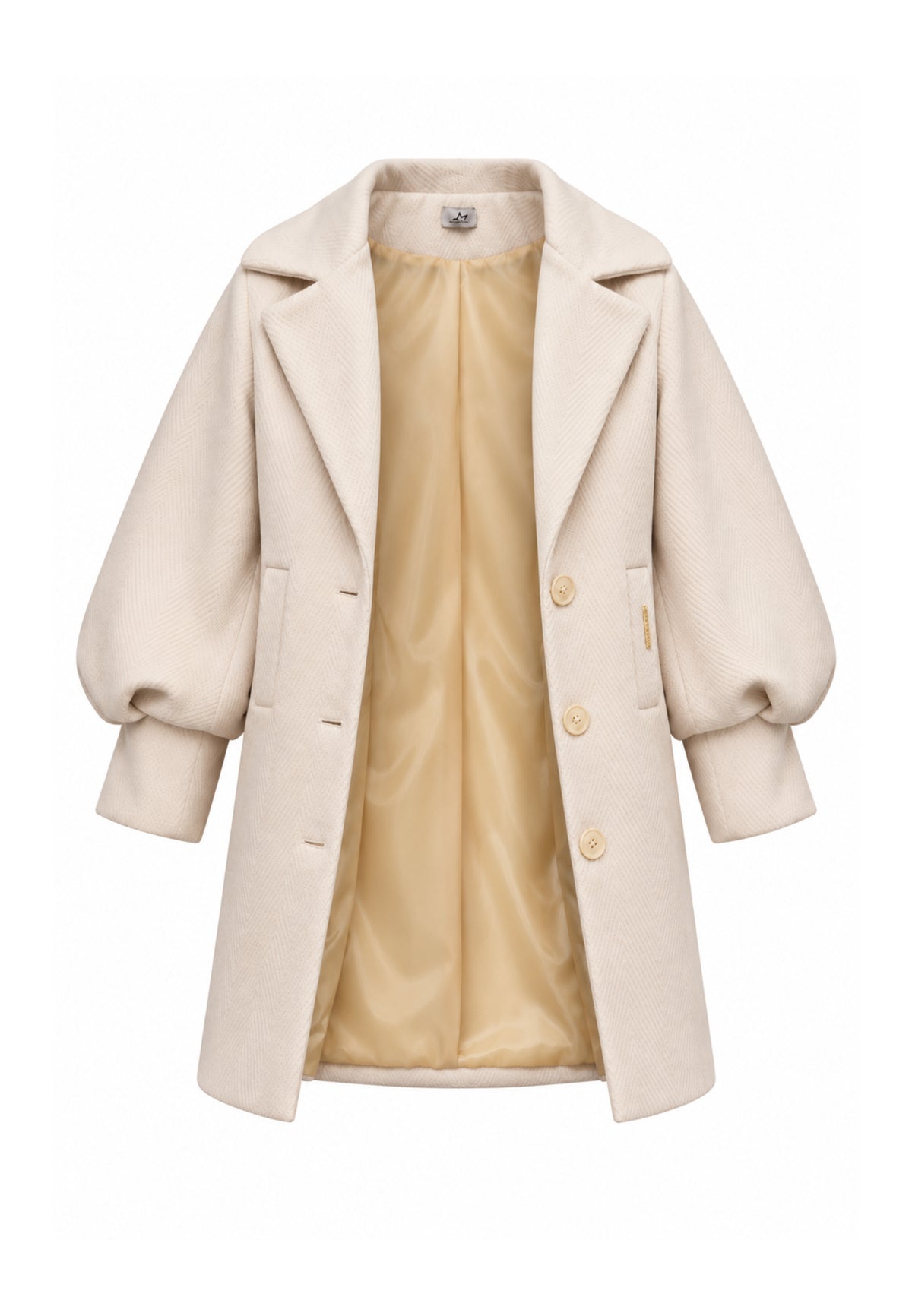 MARC ELLIS CAPPOTTO PANNA CON BOTTONI E MANICHE A SBUFFO Bambine e ragazze JMJCT03849.PANNA_