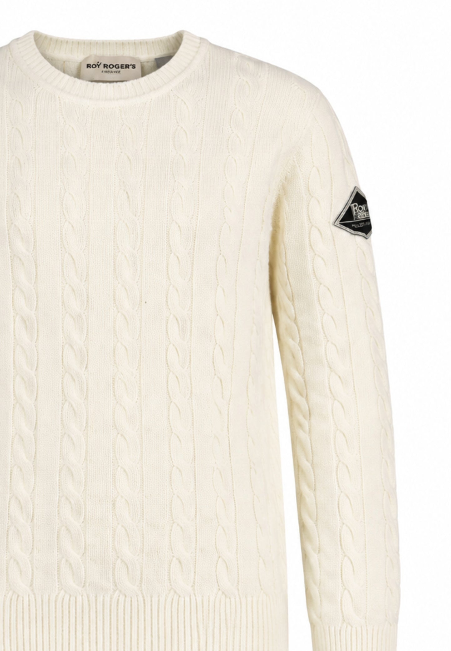 Roy Roger's magliONE PANNA INTRECCIATO CON TOPPA SUL BRACCIO Bambini e ragazzi rx401/00.panna_