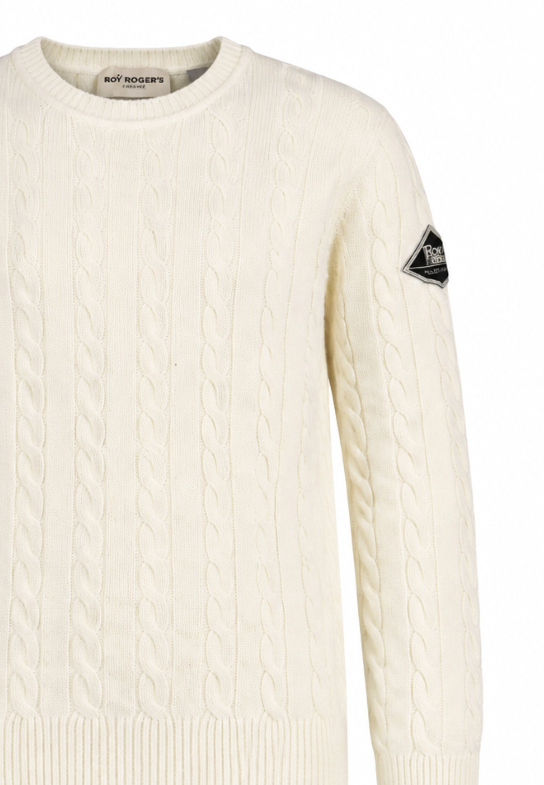 Roy Roger's magliONE PANNA INTRECCIATO CON TOPPA SUL BRACCIO Bambini e ragazzi rx401/00.panna_