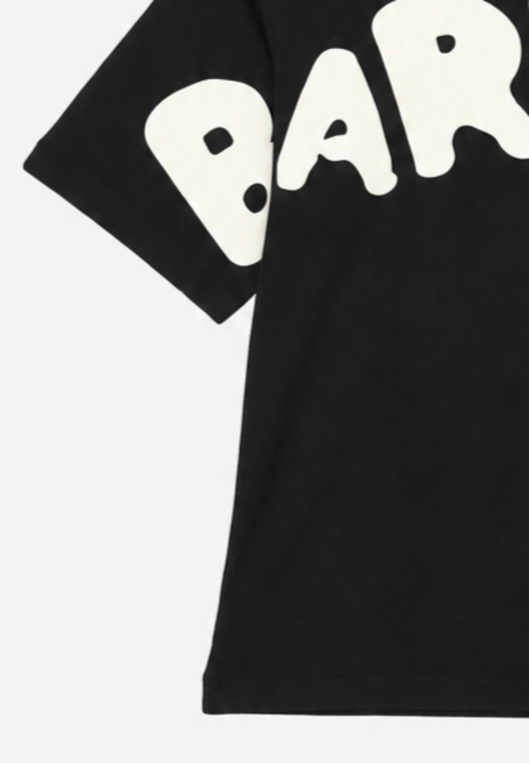 BARROW T SHIRT NERA A MEZZE MANICHE CON LOGO GRANDE CENTRALE Bambini e ragazzi F5BKJUTH242.NE_