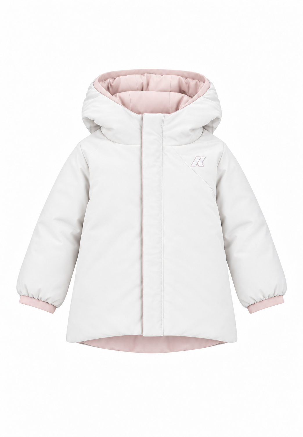 K-Way Paris Giacca bambina Jack ST Warm Double Reversibile Rosa Cipria/Bianco