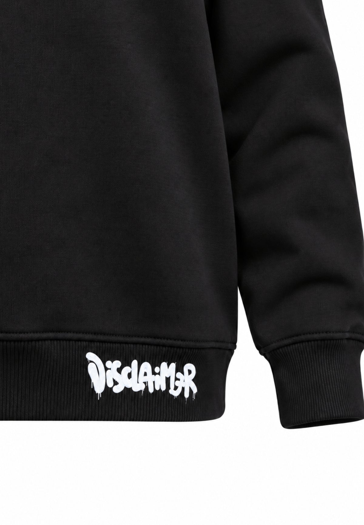 Disclaimer FELPA NERO CON CAPPUCCIO E MINI LOGO CINTURA Bambini e ragazzi 26IDK59108.NE_