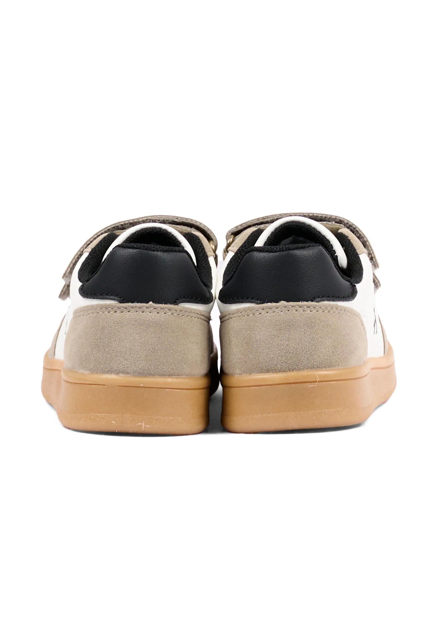 CALVIN KLEIN sneaker beige con strappi e dettaglio nero e logo laterale Bambini e ragazzi 224-V1X9-83443-0318Y746.BEIGE_