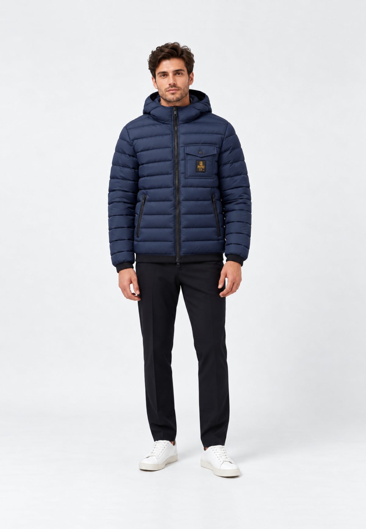 REFRIGIWEAR GIUBBOTTO BLU TRAPUNTATO CON CAPPUCCIO Uomo JOSH JACKET.BLU_