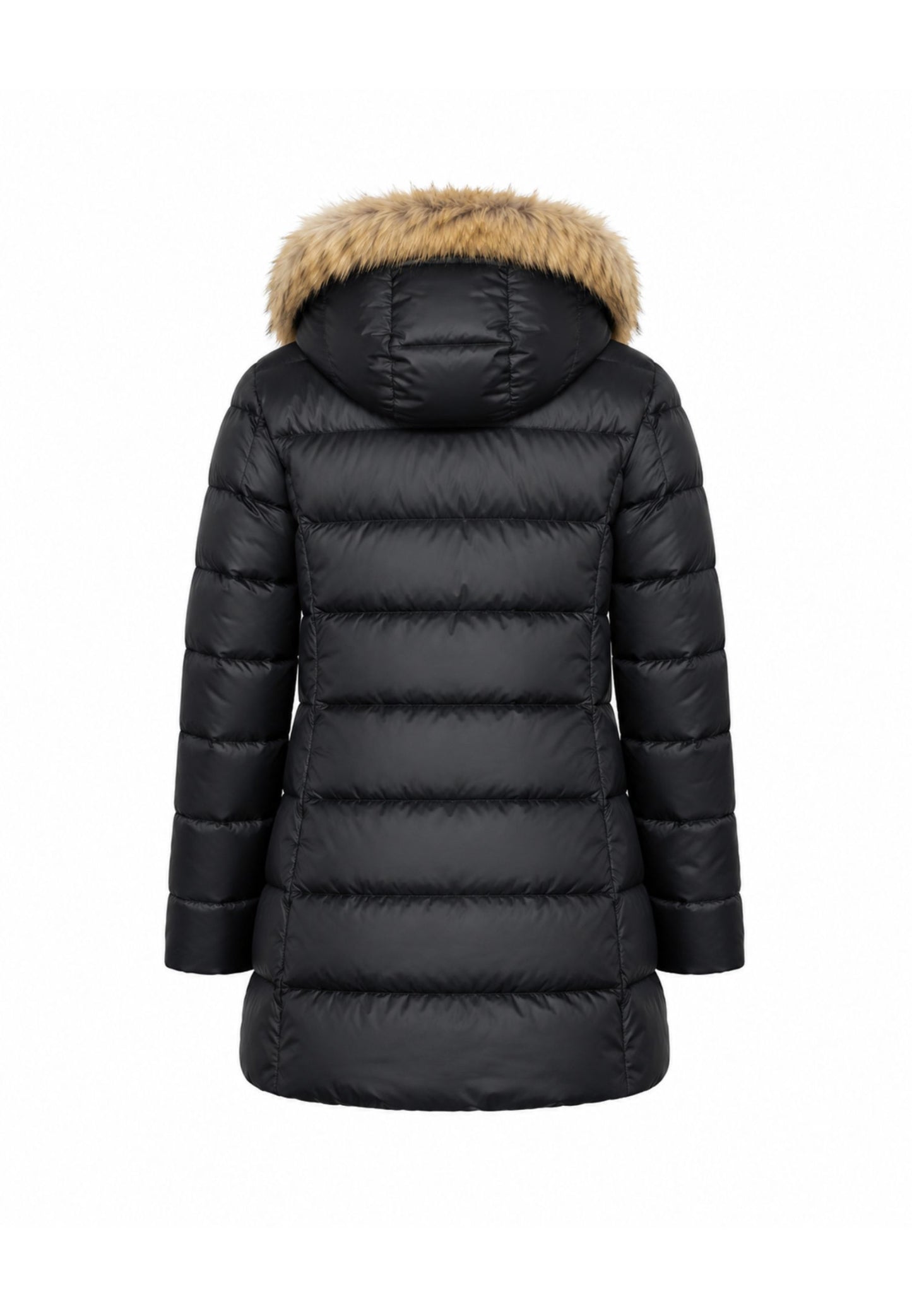 Bomboogie GIUBBOTTO Nero TRAPUNTATO CON CAPPUCCIO E PELLICCIA NATURALE Bambine e ragazze CG 363V T DLC6.NE_