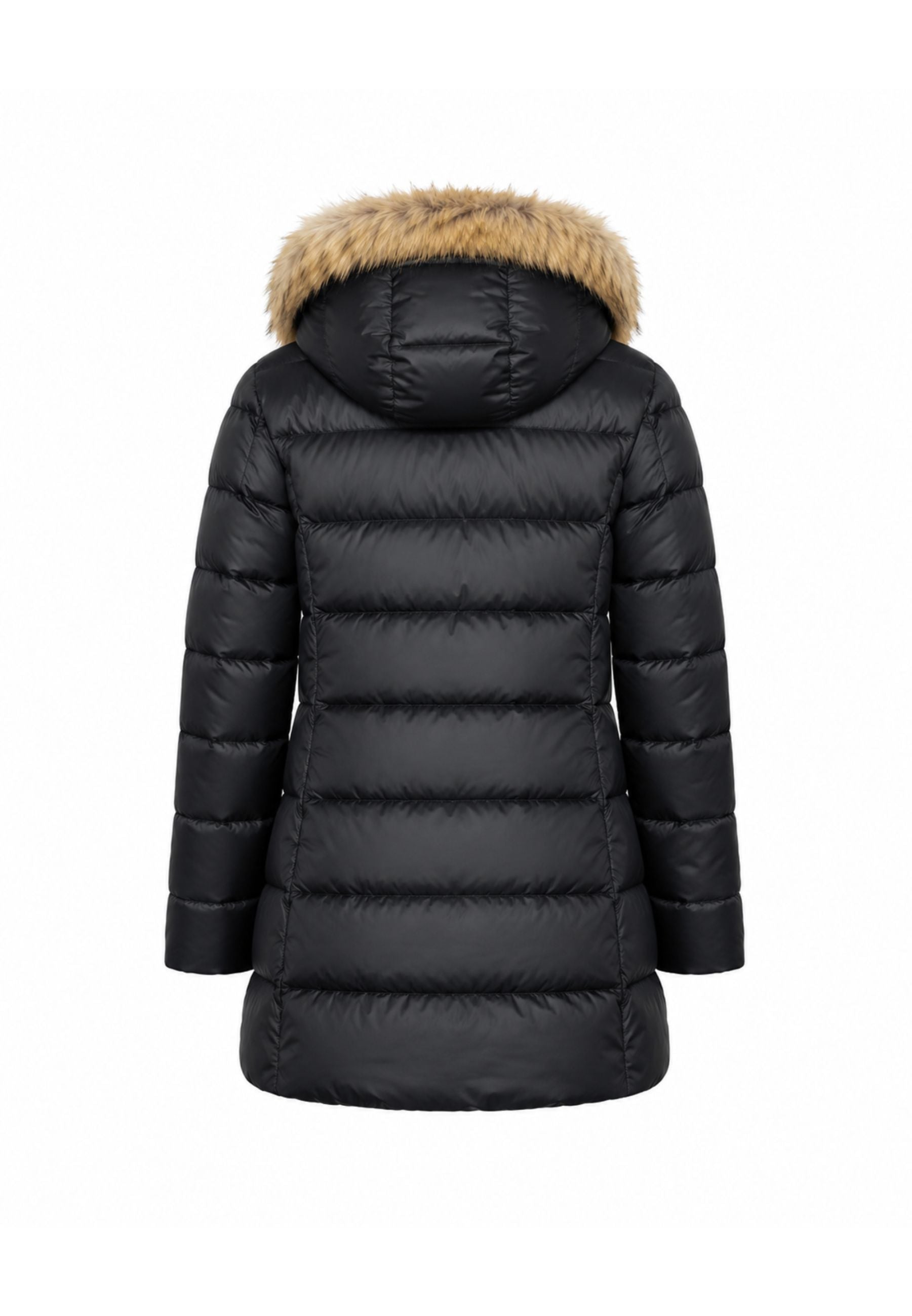 Bomboogie GIUBBOTTO Nero TRAPUNTATO CON CAPPUCCIO E PELLICCIA NATURALE Bambine e ragazze CG 363V T DLC6.NE_