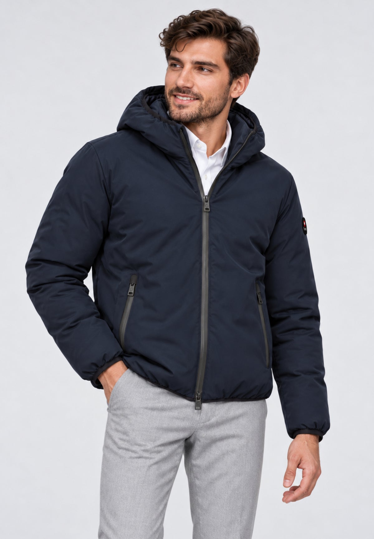 Canadiens Giubbotto BLU IMBOTTITO CON CAPPUCCIO Uomo 0.1 tech 2.0/m.blu