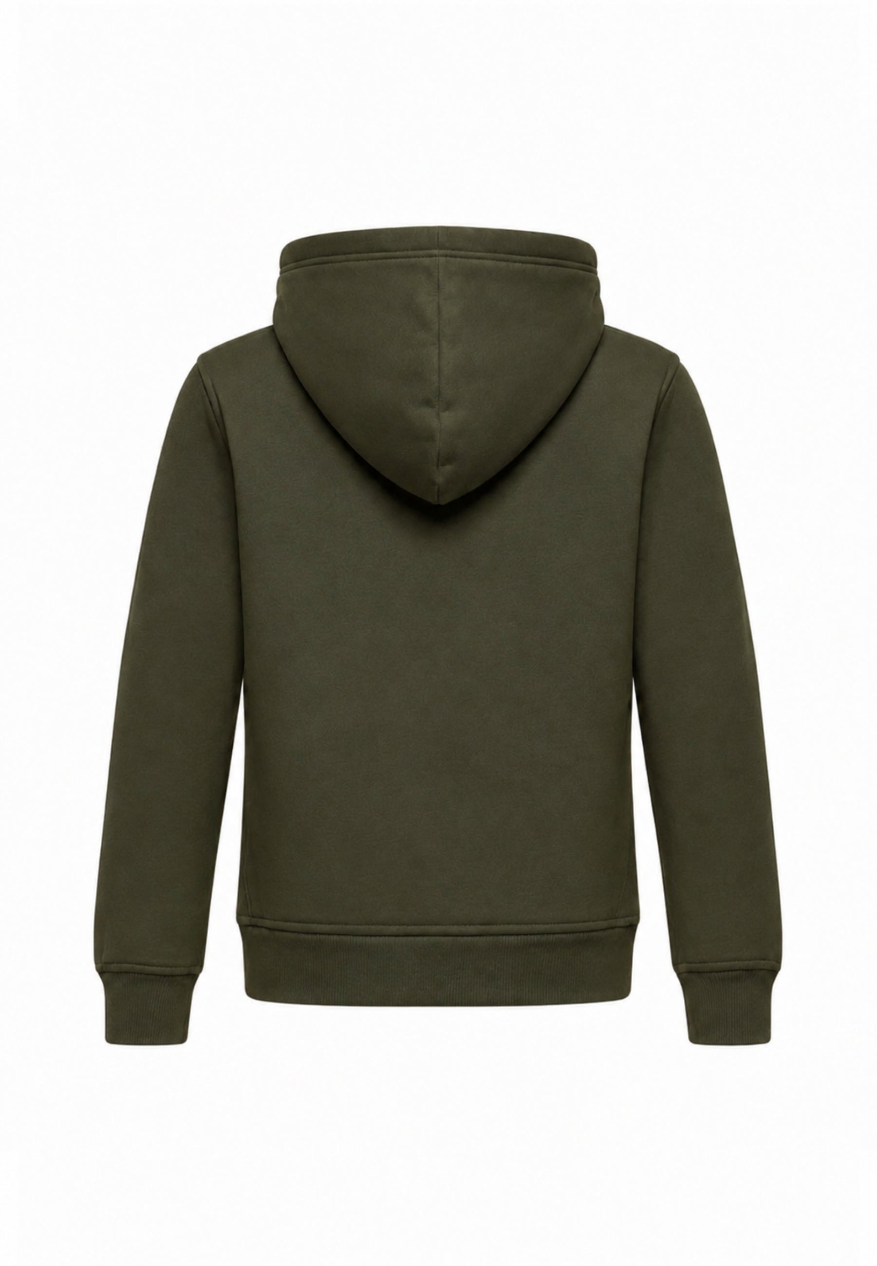 John Richmond Tuta verde militare con cappuccio e logo gommato Bambini e ragazzi rba26007cf.ver_