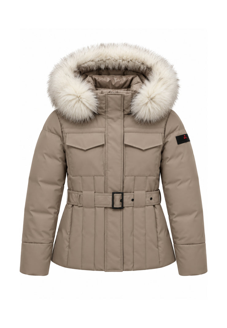 Peuterey GIUBBOTTO BEIGE CON CINTURA Bambine e ragazze MOONLIGHT TA 03 FUR KID.BEIGE_