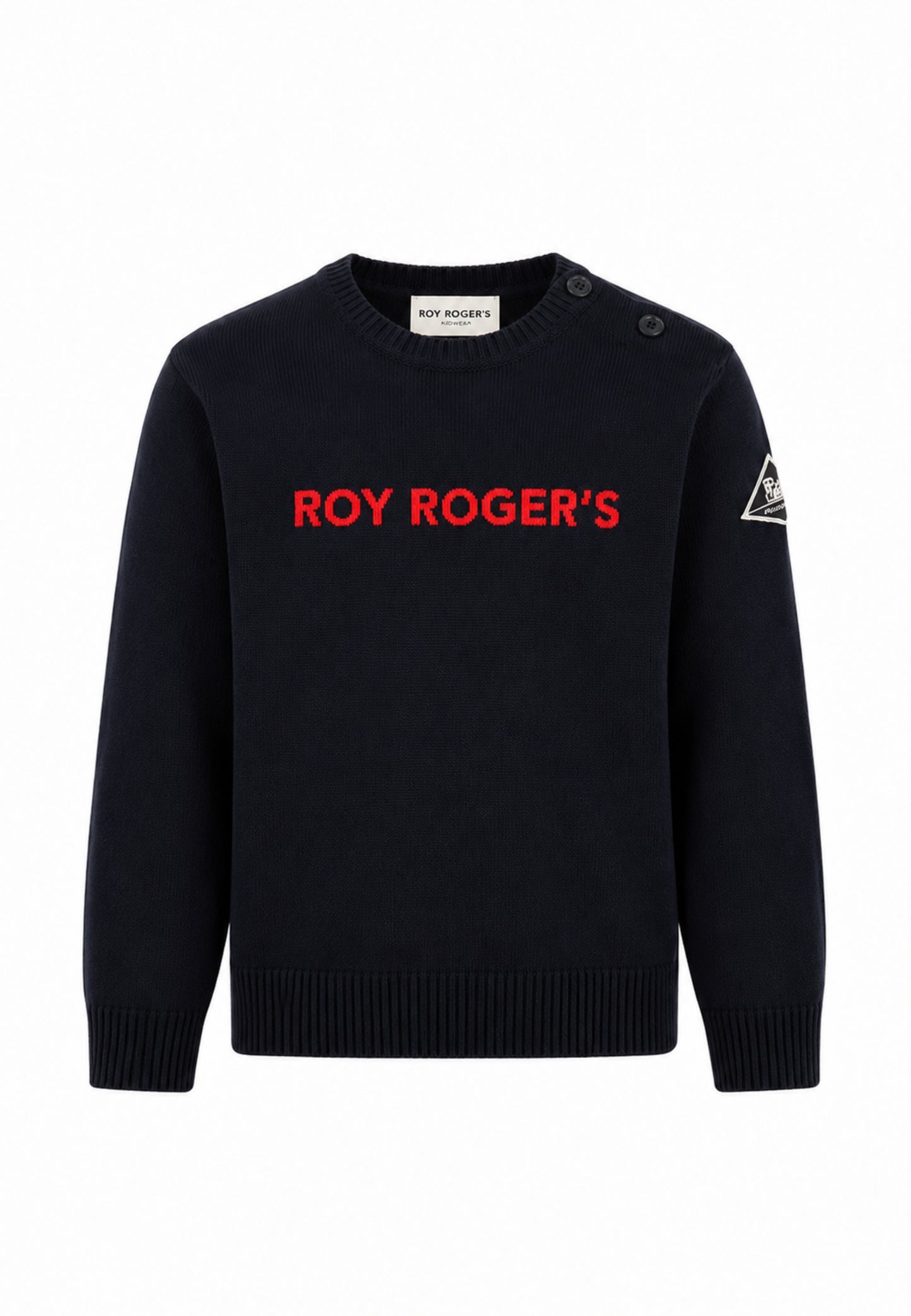 Roy Roger's maglia BLU CON LOGO CENTRALE RICAAMTO Bambini e ragazzi rh116/00.blu_