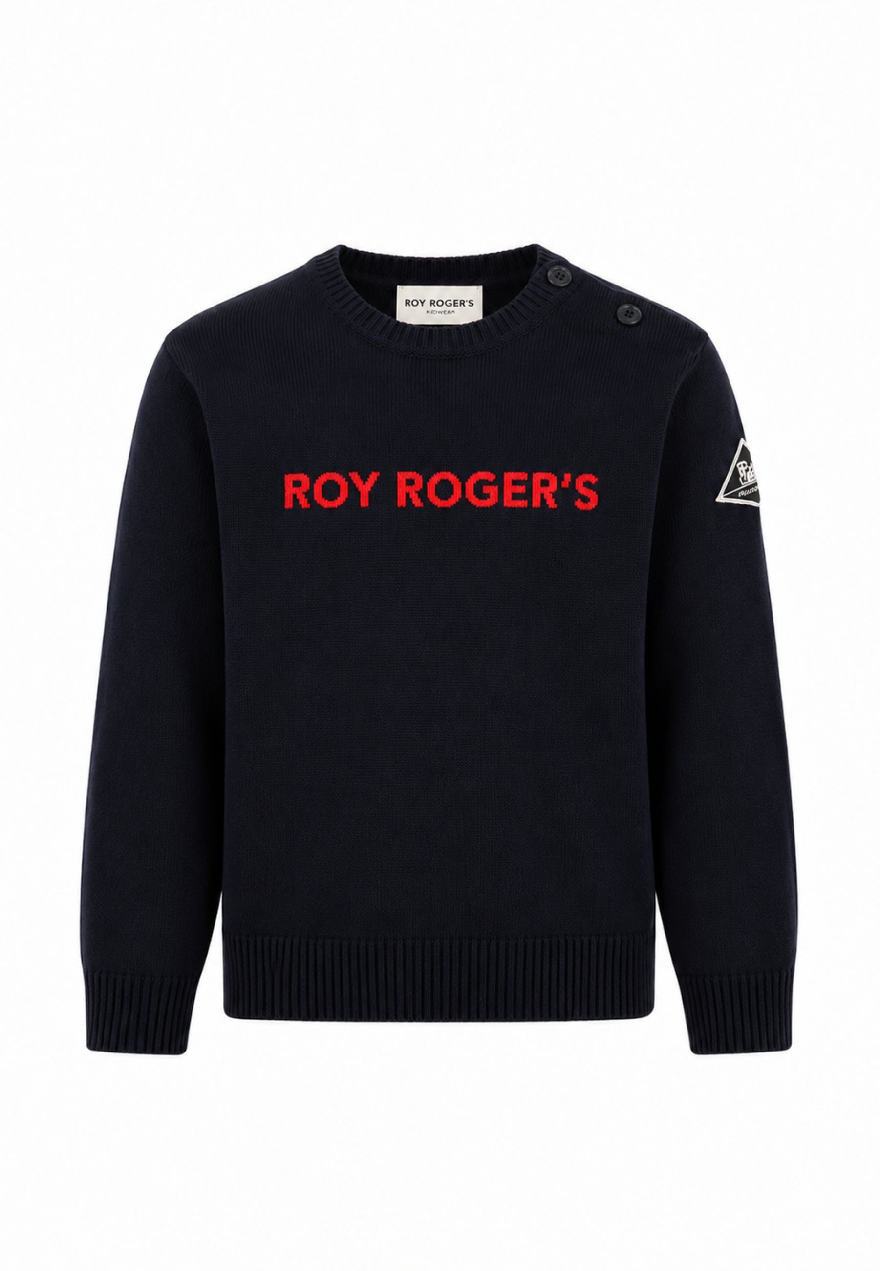Roy Roger's maglia BLU CON LOGO CENTRALE RICAAMTO Bambini e ragazzi rh116/00.blu_