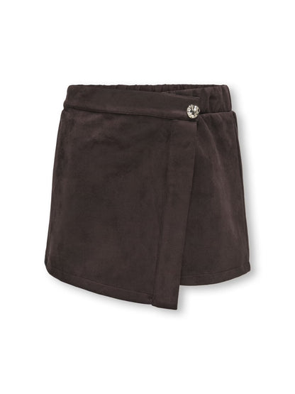 ONLY KIDS GONNA A PANTALONCINO MARRONE IN CAMOSCIO Bambine e ragazze 15380023.MARRO_
