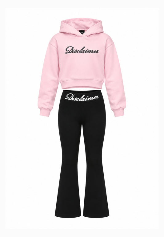 Disclaimer completo rosa felpa con cappuccio crop Bambine e ragazze 26IDK59206.ROSA_