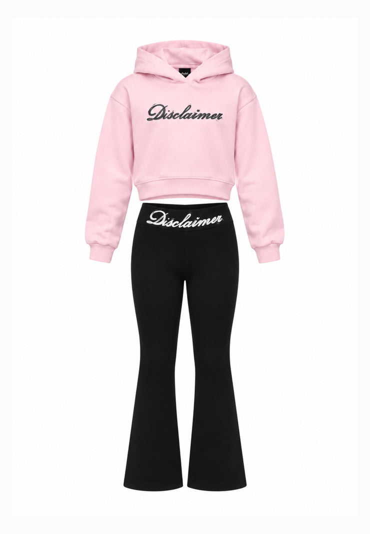 Disclaimer completo rosa felpa con cappuccio crop Bambine e ragazze 26IDK59206.ROSA_
