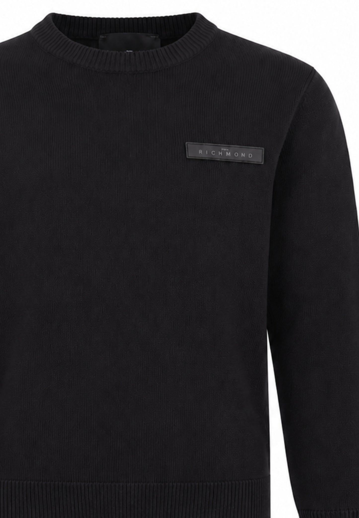 John Richmond maglia NERA CON TAGHETTA APPLICATA Bambini e ragazzi rba26026ma.ne_