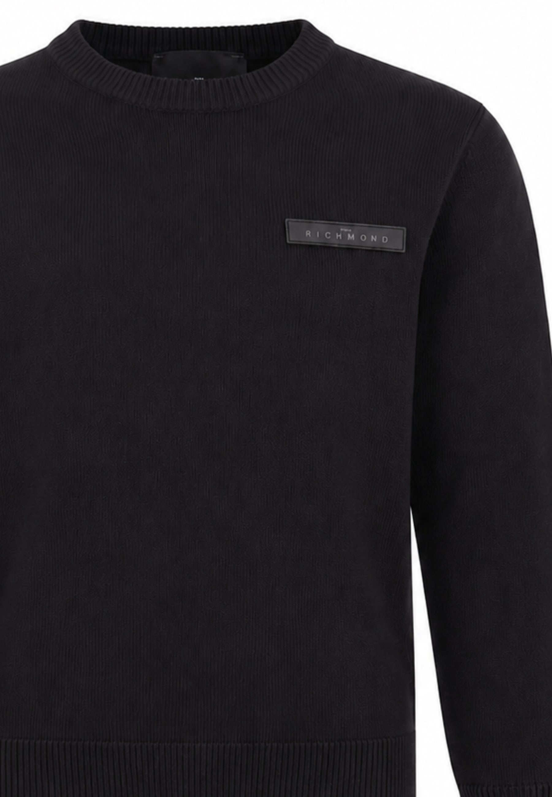 John Richmond maglia NERA CON TAGHETTA APPLICATA Bambini e ragazzi rba26026ma.ne_