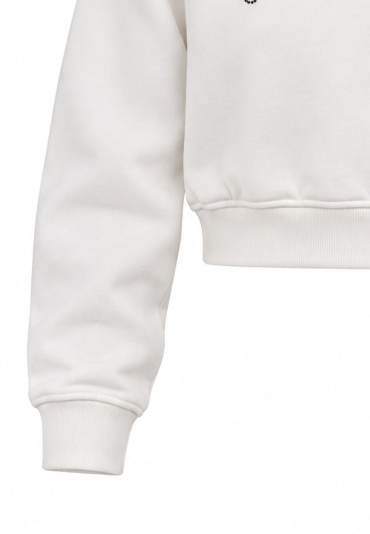 JUST CAVALLI felpa BIANCA CROP GIROCOLLO CON LOGO DI STRASS Bambine e ragazze jga26176fe.bia_