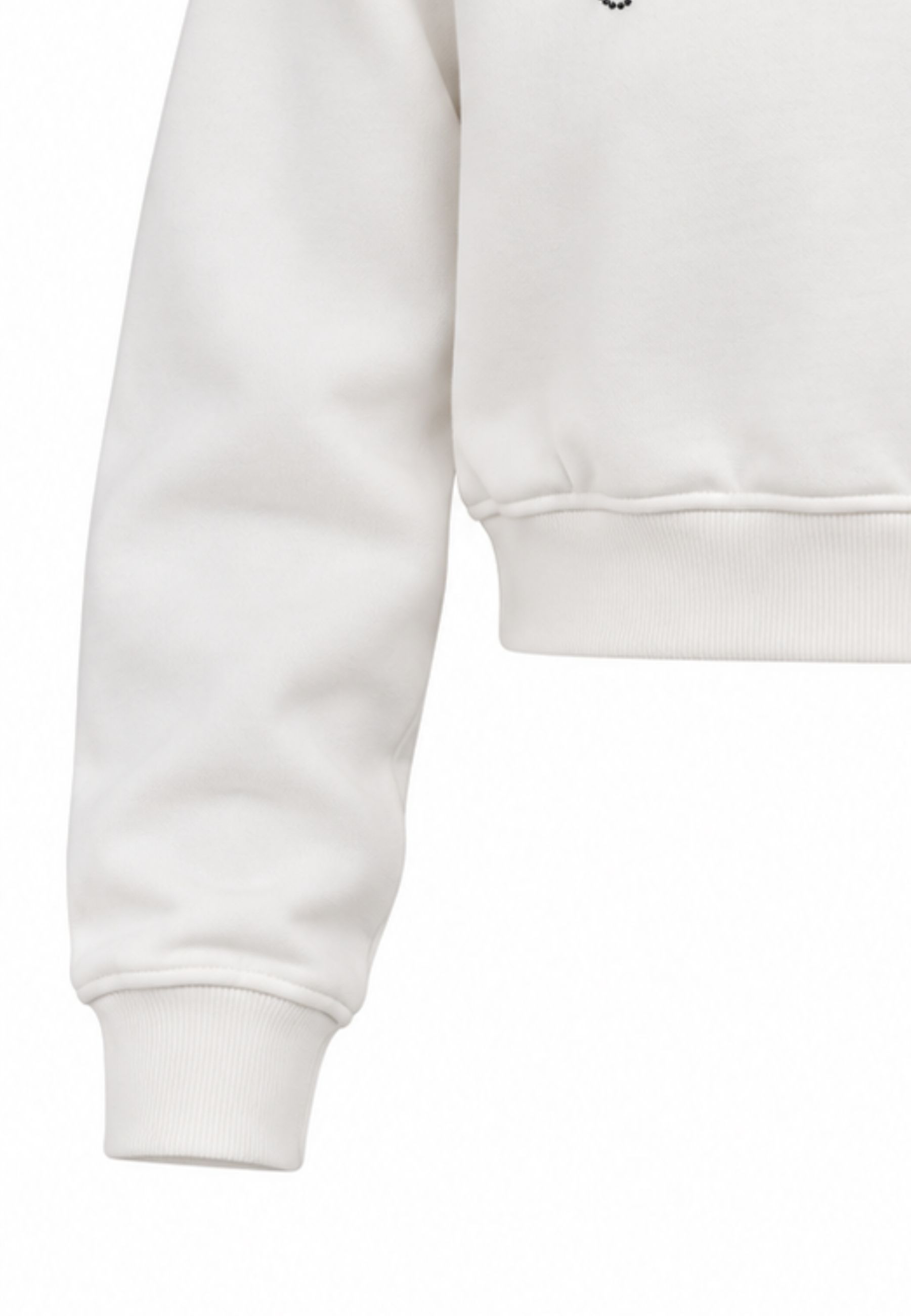 JUST CAVALLI felpa BIANCA CROP GIROCOLLO CON LOGO DI STRASS Bambine e ragazze jga26176fe.bia_