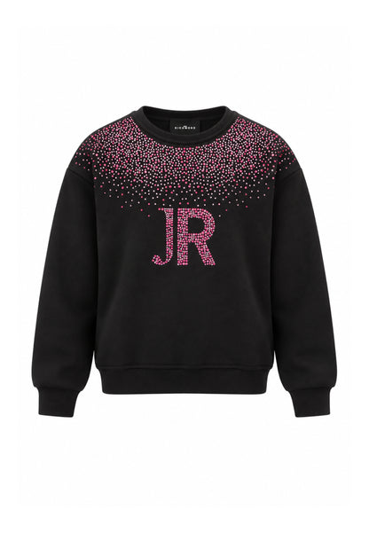 John Richmond FELPA NERA A GIROCOLLO CON BRILLANTINI ROSA Bambine e ragazze RGA26079FE.NE_