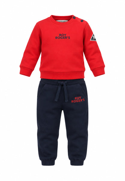 Roy Roger's tuta ROSSA CON LOGO NERO PATCH CENTRALE Bambini e ragazzi rh056/00.ro_