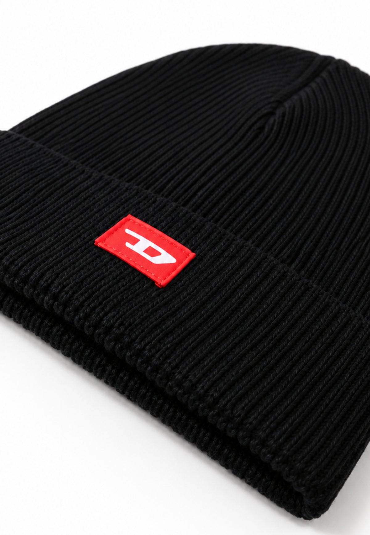 Diesel CAPPELLO NERO IN MAGLIA CON LOGO ROSSO Bambini e ragazzi FLOT.NE_