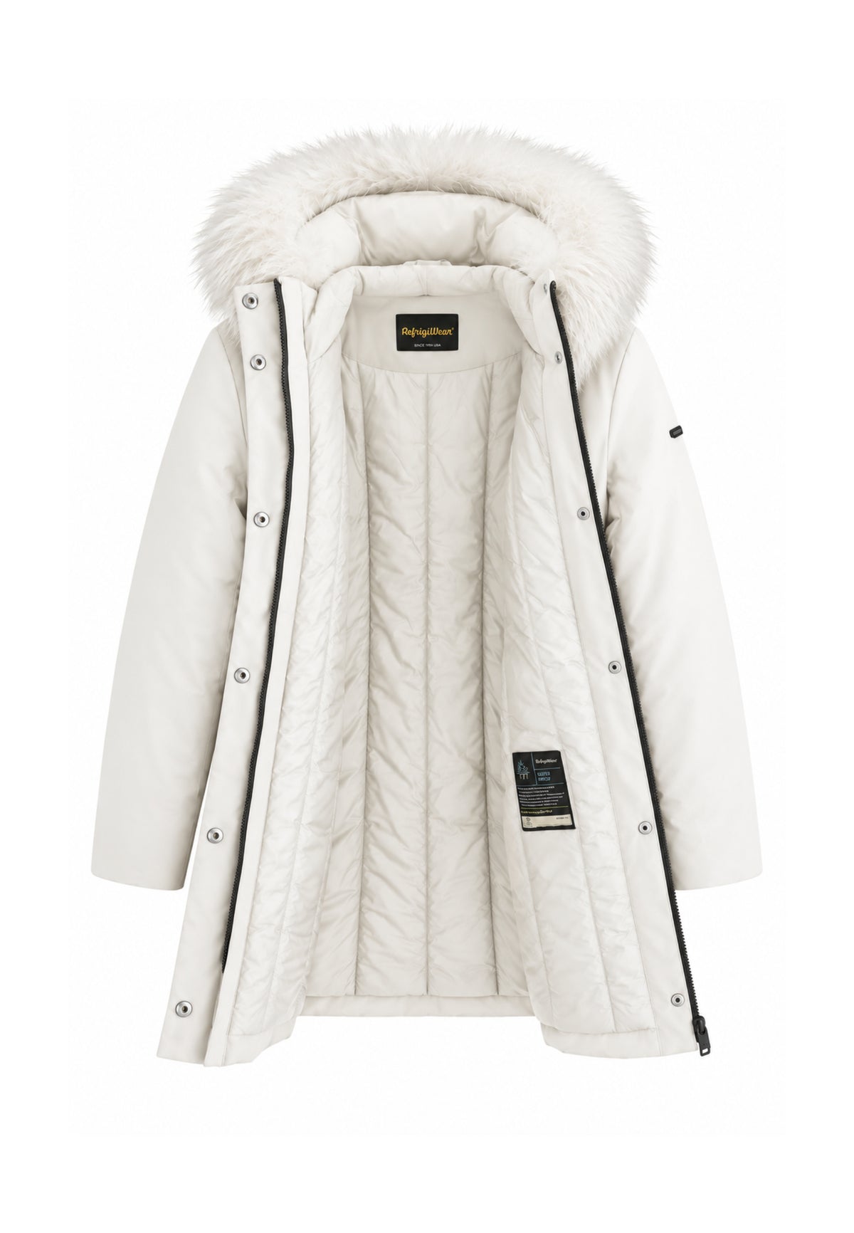 REFRIGIWEAR GIUBBOTTO AVORIO CON PELLICCIA NEL CAPPUCCIO Donna LADY TECH/1 FUR JACKET.AVORI_