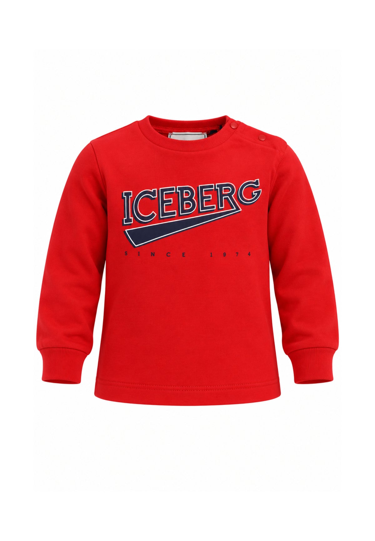 ICEBERGS T SHIRT ROSSA CON LOGO CENTRALE Bambini e ragazzi TSICE7316B.RO_