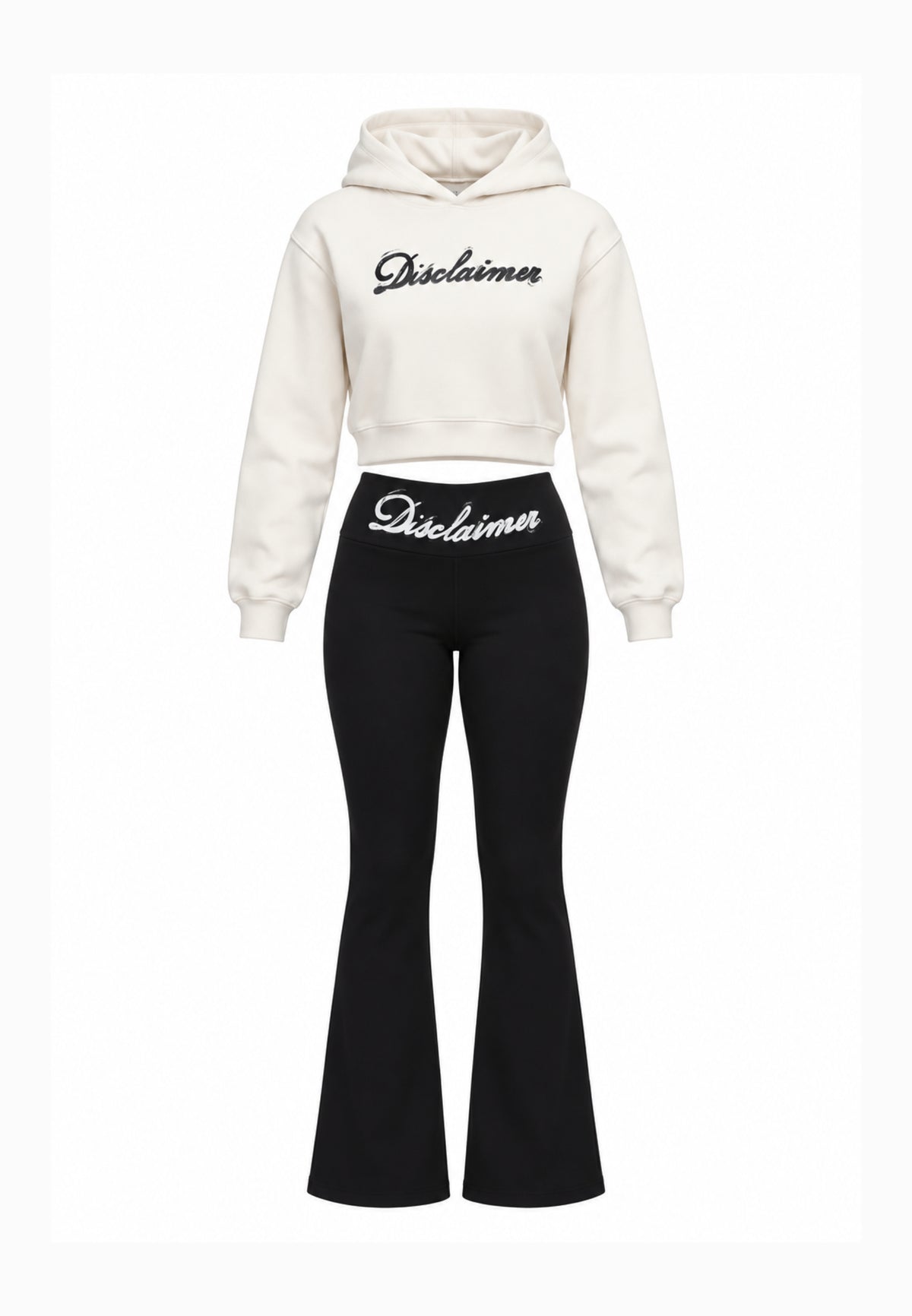 Disclaimer completo panna con felp CROP CON CAPPUCCIO E LEGGINGS Bambine e ragazze 26IDK59206.PANNA_