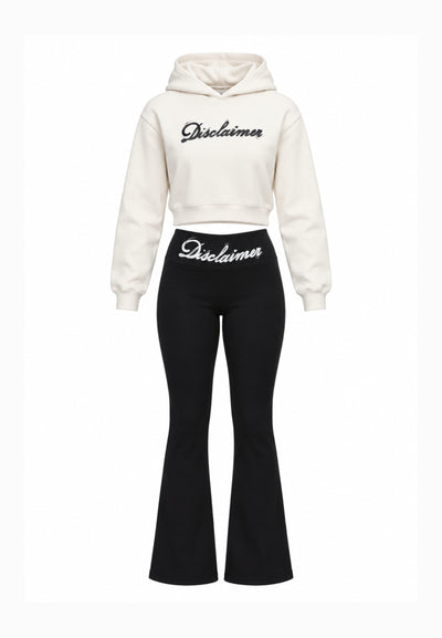 Disclaimer completo panna con felp CROP CON CAPPUCCIO E LEGGINGS Bambine e ragazze 26IDK59206.PANNA_