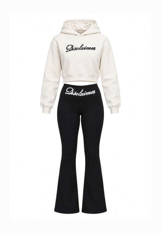 Disclaimer completo panna con felp CROP CON CAPPUCCIO E LEGGINGS Bambine e ragazze 26IDK59206.PANNA_