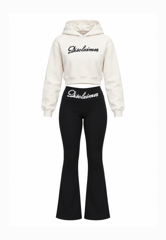 Disclaimer completo panna con felp CROP CON CAPPUCCIO E LEGGINGS Bambine e ragazze 26IDK59206.PANNA_