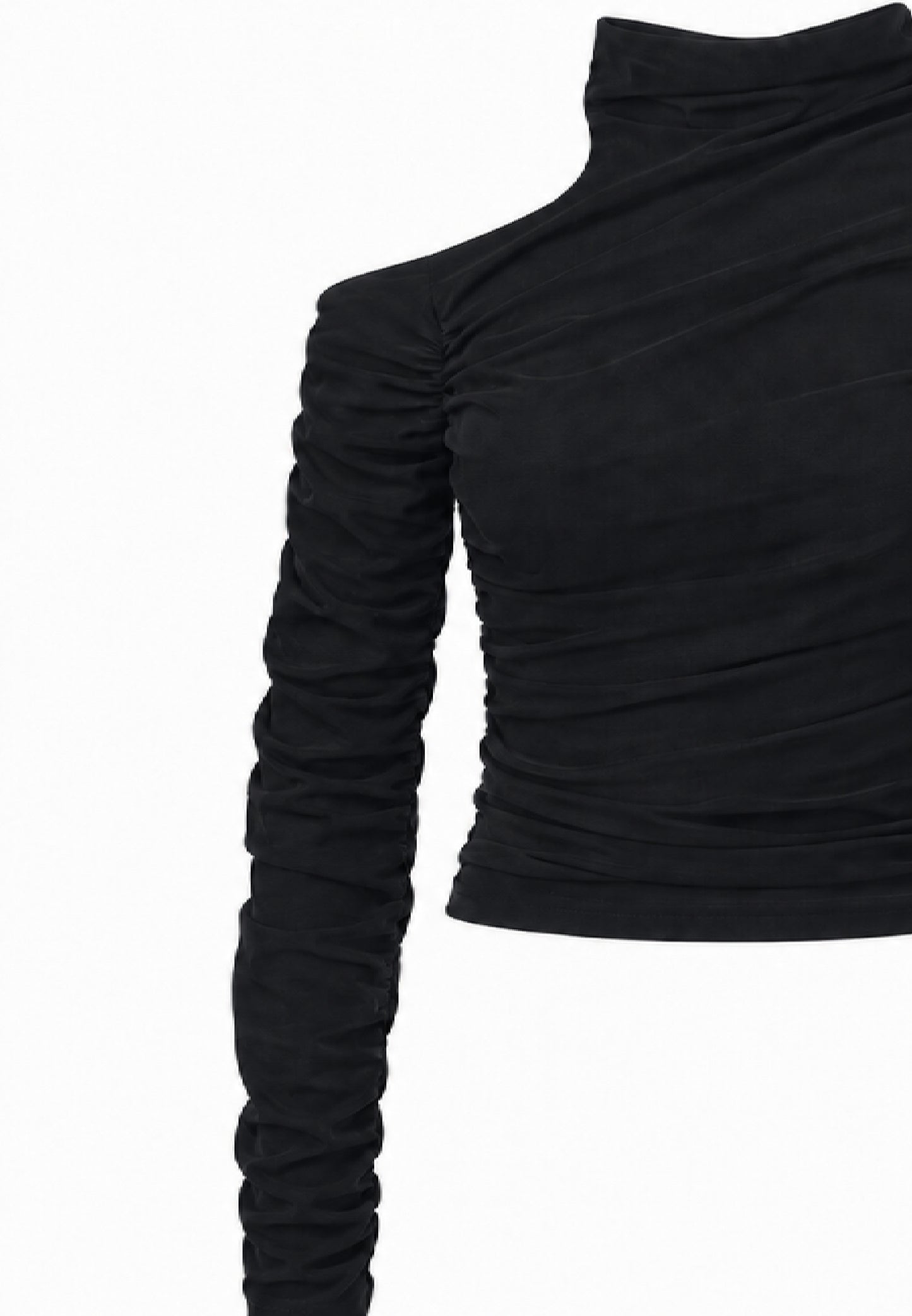 MARC ELLIS MAGLIA NERA CON ARRICCIO E SPALLA SCOPERTA Bambine e ragazze JMJTS03886.NE_