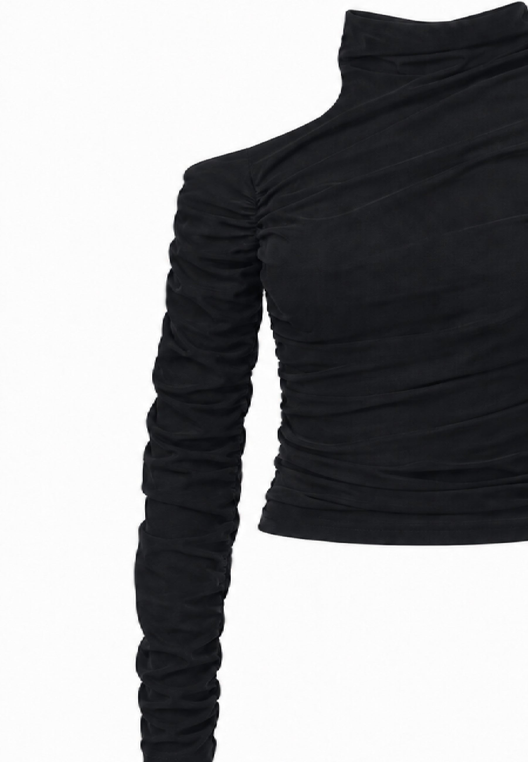 MARC ELLIS MAGLIA NERA CON ARRICCIO E SPALLA SCOPERTA Bambine e ragazze JMJTS03886.NE_