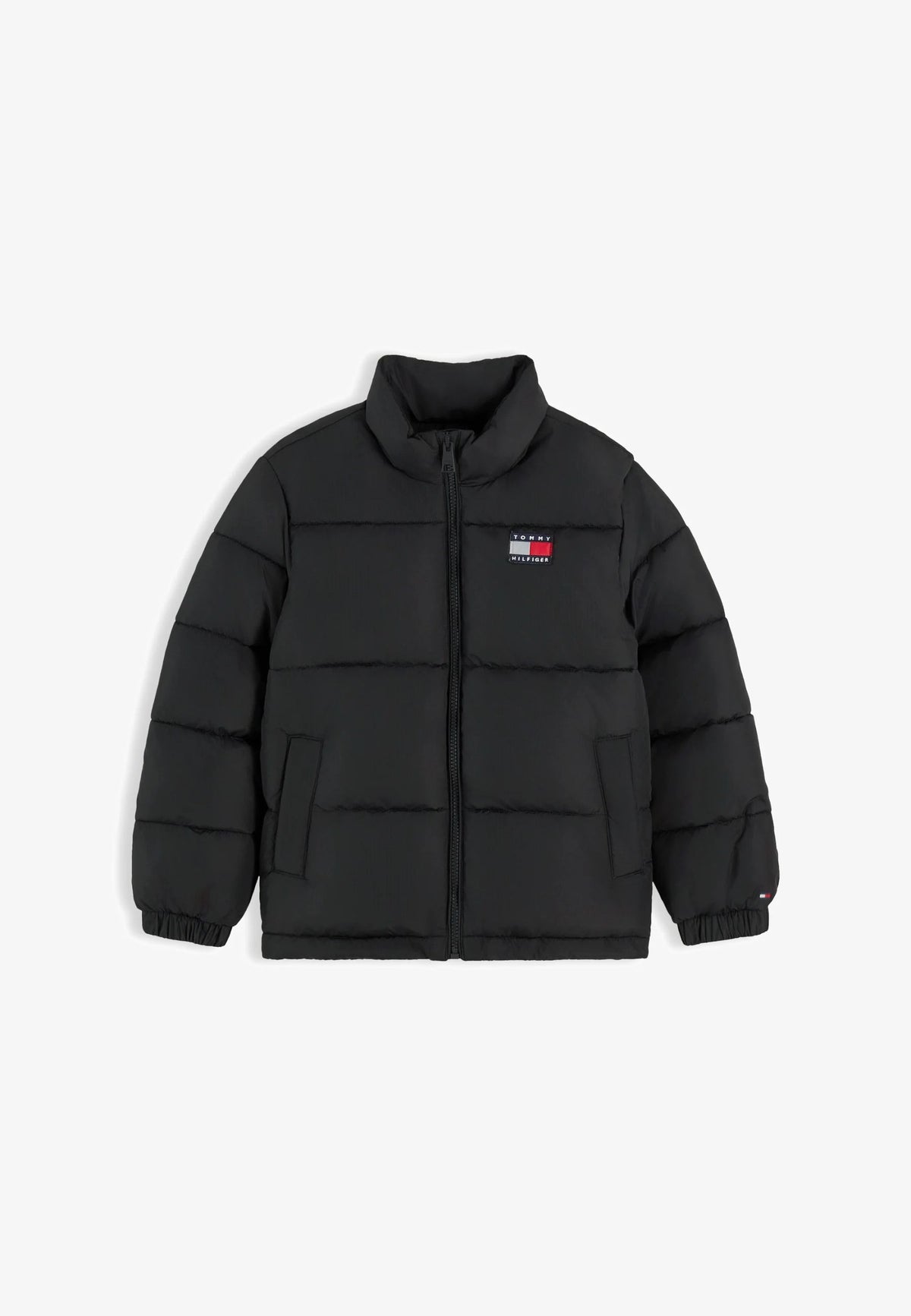 TOMMY HILFIGER GIUBBOTTO nero bomber logo bandiera  KB0KB10706BDS.NE_