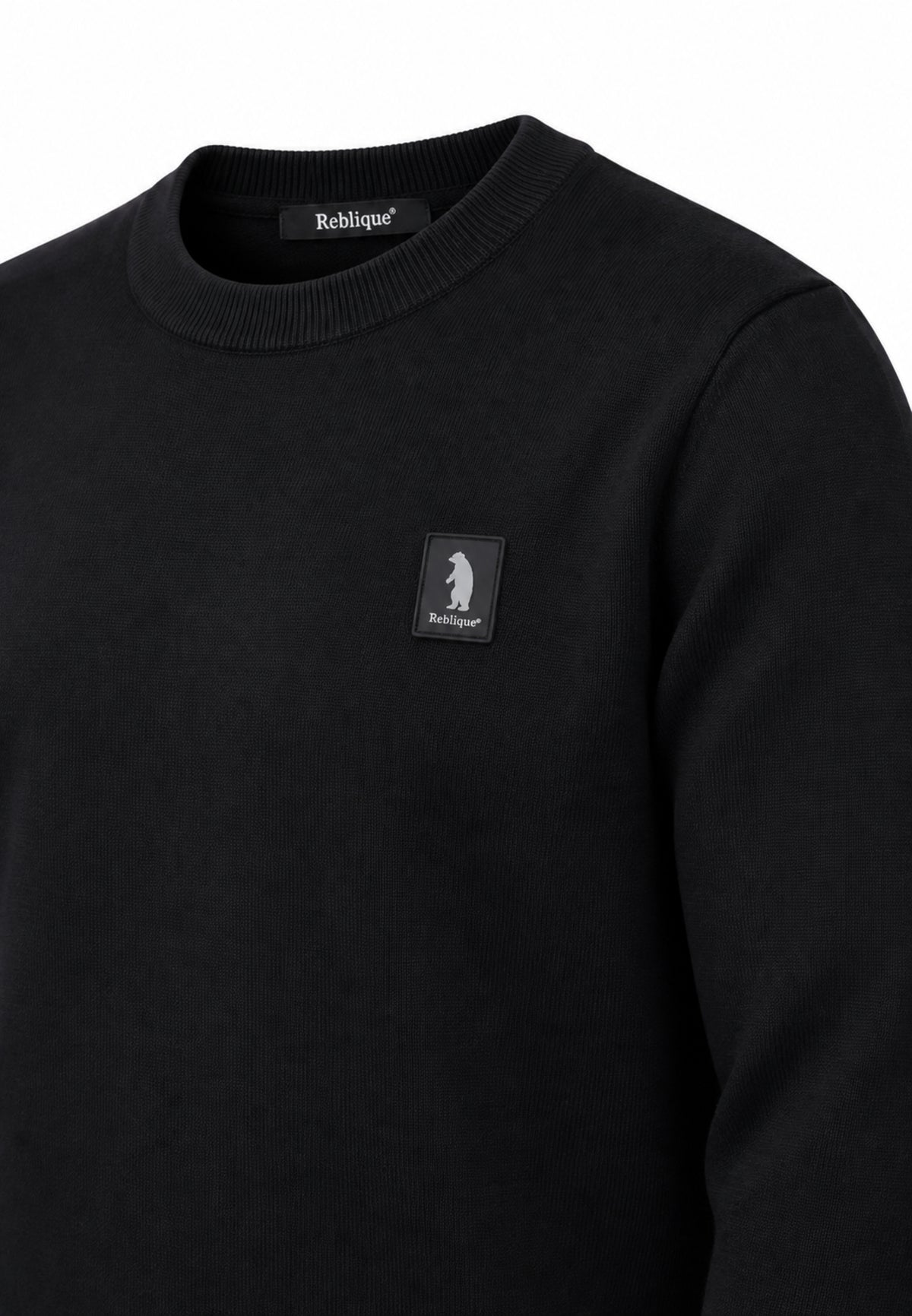 Refrigue MAGLIONE NERO A GIROCOLLO CON MINI LOGO Bambini e ragazzi 2831W00079.NE_