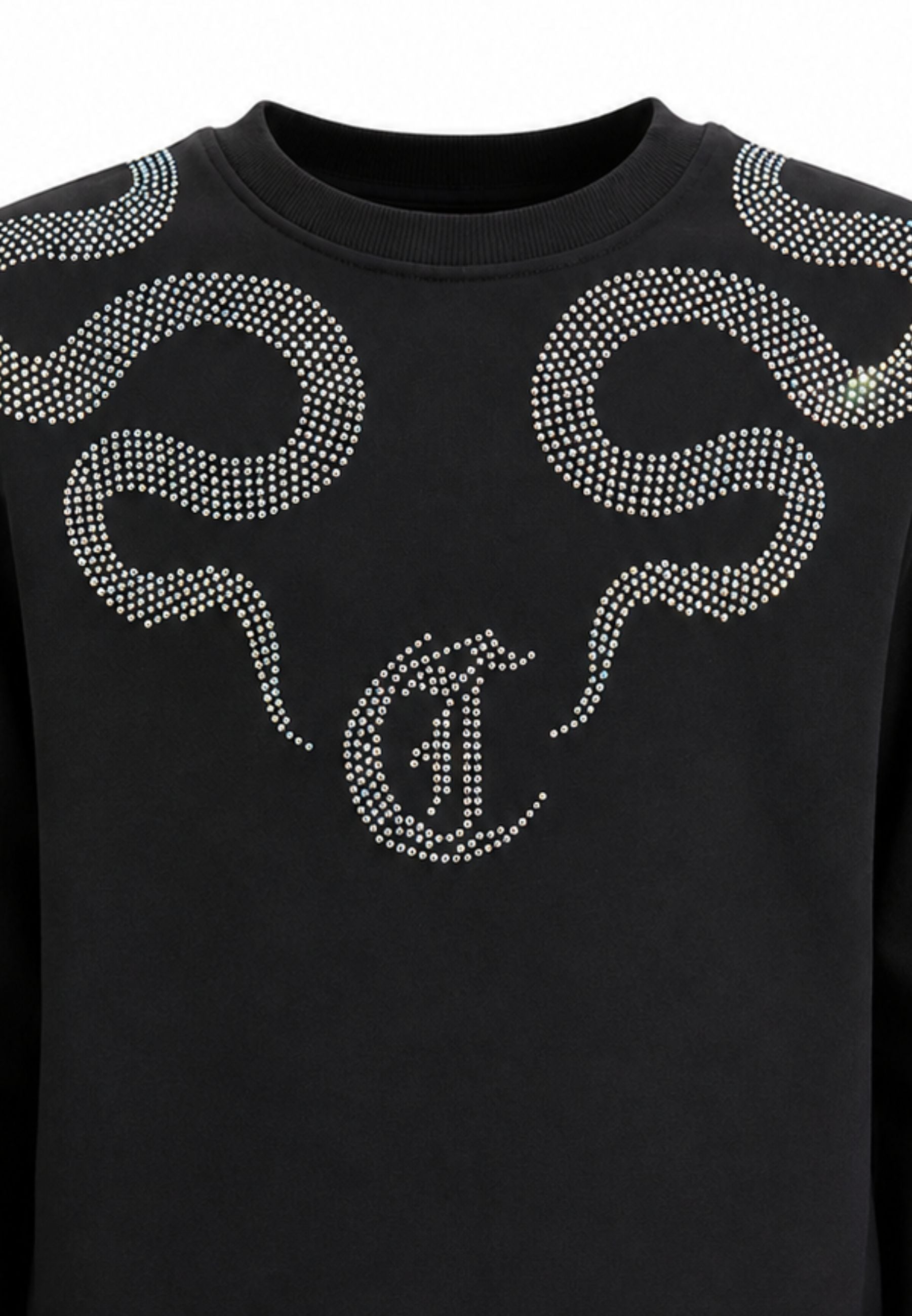 JUST CAVALLI felpa NERA CON SERPENTI DI STRASS Bambine e ragazze jga26040fe.ne_