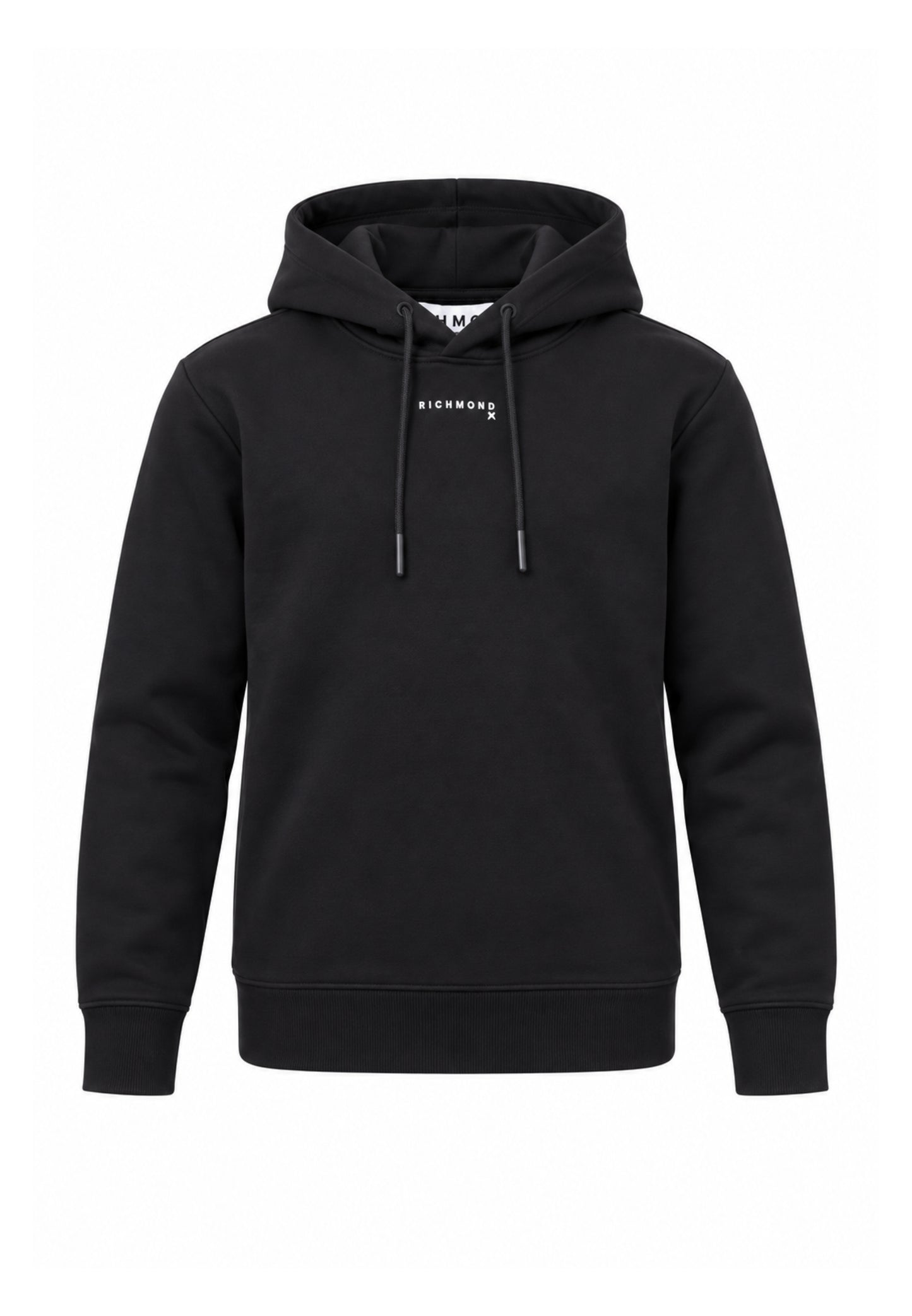 John Richmond felpa NERA CON CAPPUCCIO E MINI LOGO Uomo uma26029fe.ne_