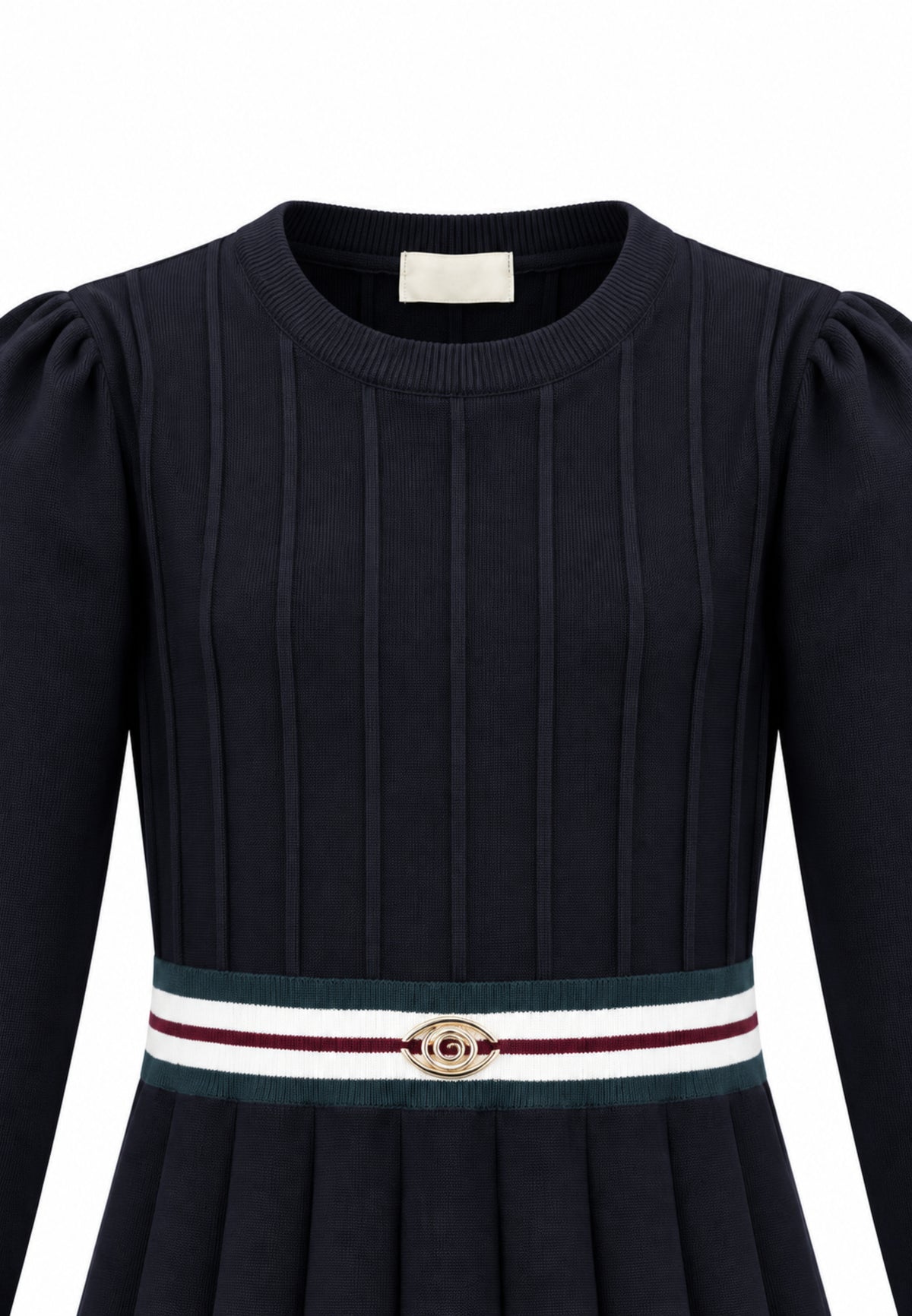Gabriella Gucci VESTITO IN MAGLIA CON MANICHE LUNGHE E GONNA A PIEGHE Bambine e ragazze GK309.NE_