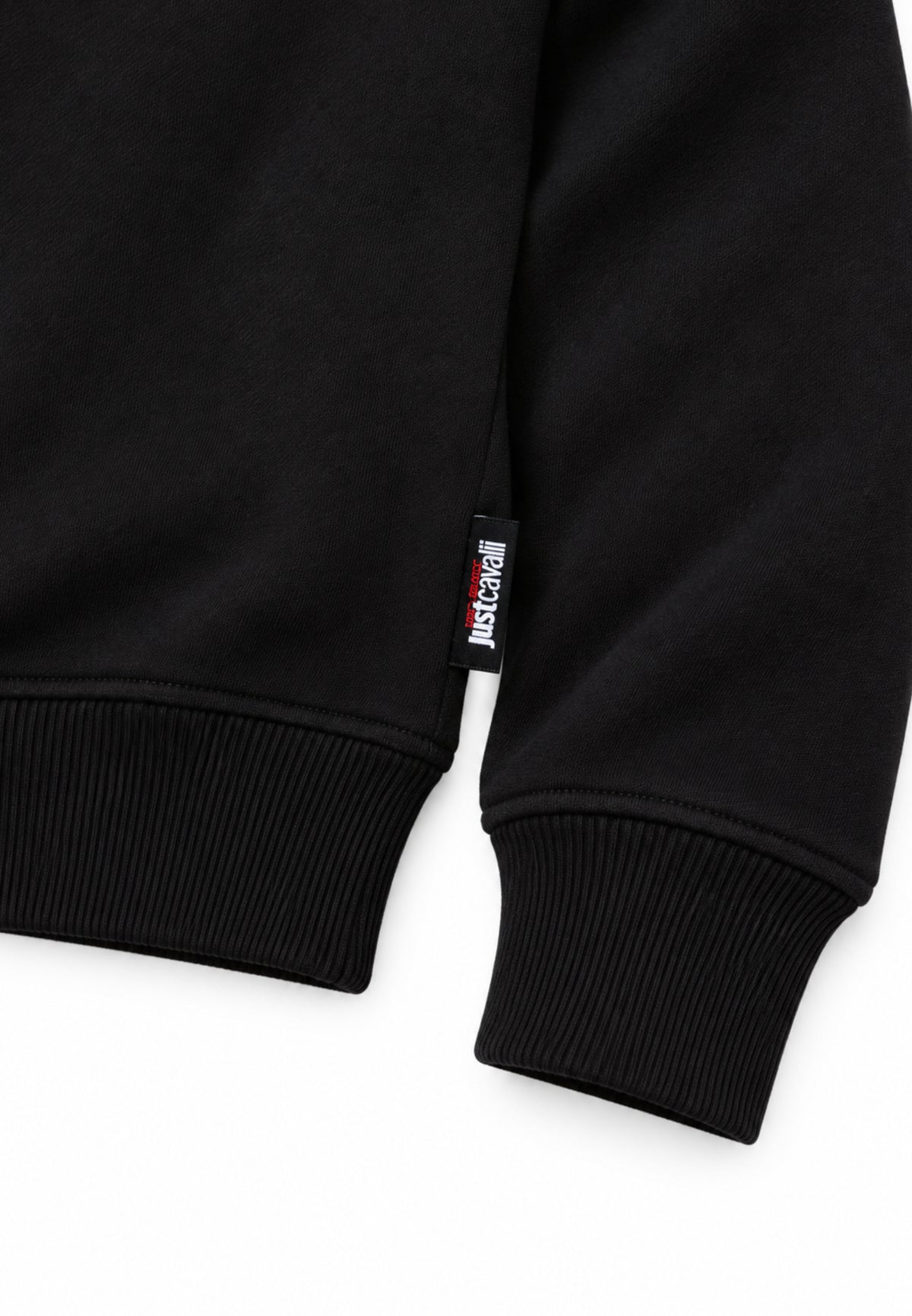 JUST CAVALLI FELPA NERA GIROCOLLO LOGO CENTRALE Bambini e ragazzi JBA26164FE.NE_