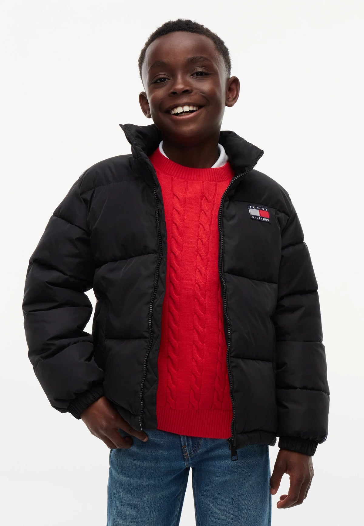 TOMMY HILFIGER GIUBBOTTO nero bomber logo bandiera KB0KB10706BDS.NE_